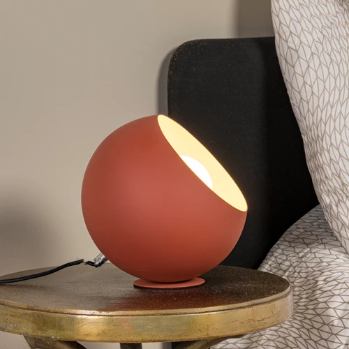 Lucide DOREDOS - Lámpara de mesa - Ø 20 cm - 1xE27 - Terracota - ambiente 1